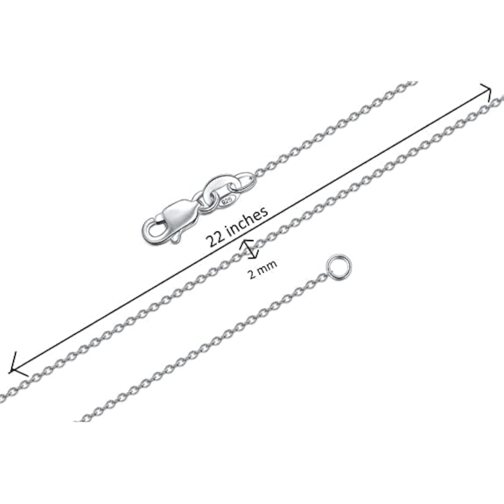 Sterling Silver V Alphabet Chain Pendant Necklace, Designer